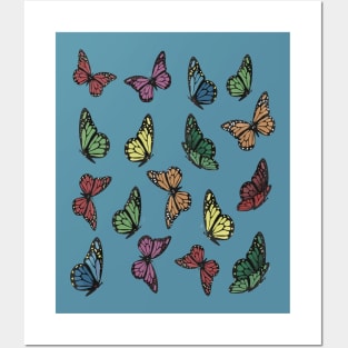 Colorful and Cute Butterfly Pattern 1 Posters and Art